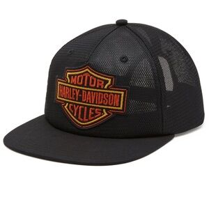 Harley-Davidson Men's B&S Logo Switchback Mesh Crown Trucker Hat